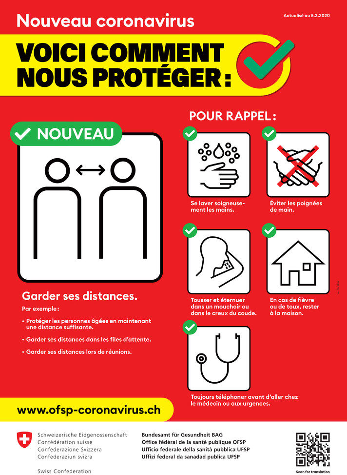 Coronavirus - Mesures de précaution à prendre (ouverture dans une nouvelle fenêtre)